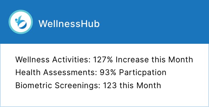 Screenshot of Bentek software Wellness Hub feature